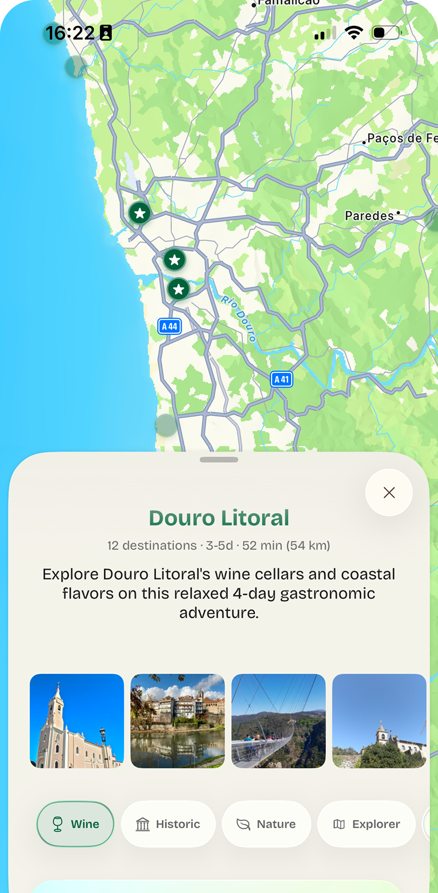 Planark regional discovery on iPhone