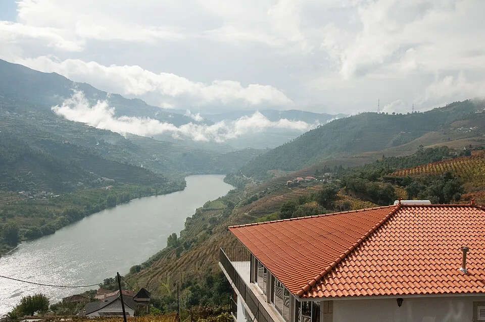 Quiet village streets in Sabrosa in the Douro region